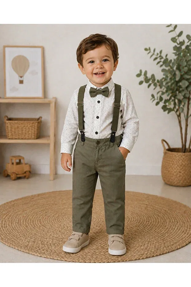 Детский комбинезон для мальчиков с длинным рукавом Mika Bebek & Çocuk, Khaki
