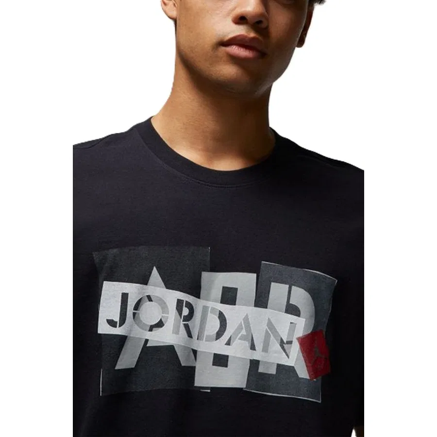 Футболка с коротким рукавом и принтом Air Jordan M Brand Graphics Ss Crew Nike, Черный — фото 3