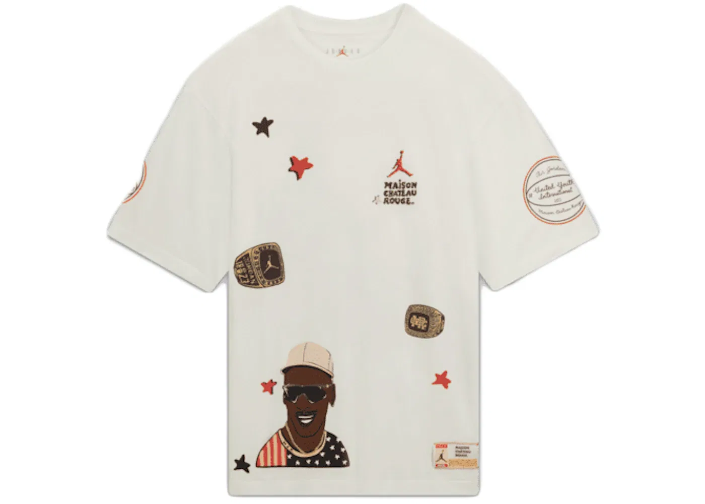Мужская футболка с принтом Jordan x Maison Chateau Rouge T-Shirt, White