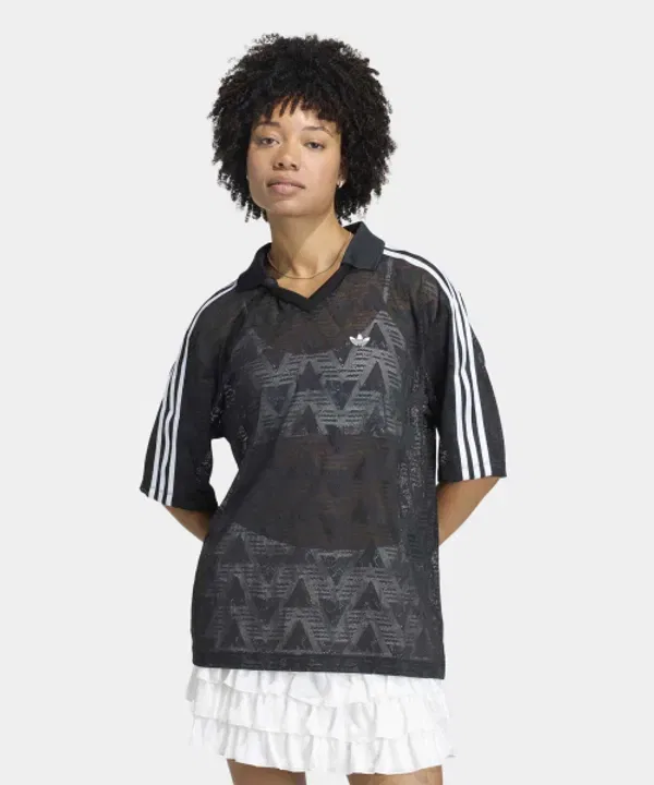 Футбольная джерси с кружевом, Adidas, черный
