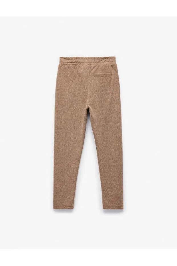 Детские спортивные штаны для мальчиков прямого кроя Koton, Brown — фото 2
