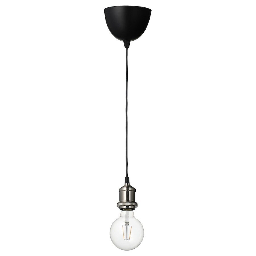 

Потолочный светильник+лампа Ikea Jаllby/Molnart Nickel Plated, прозрачный