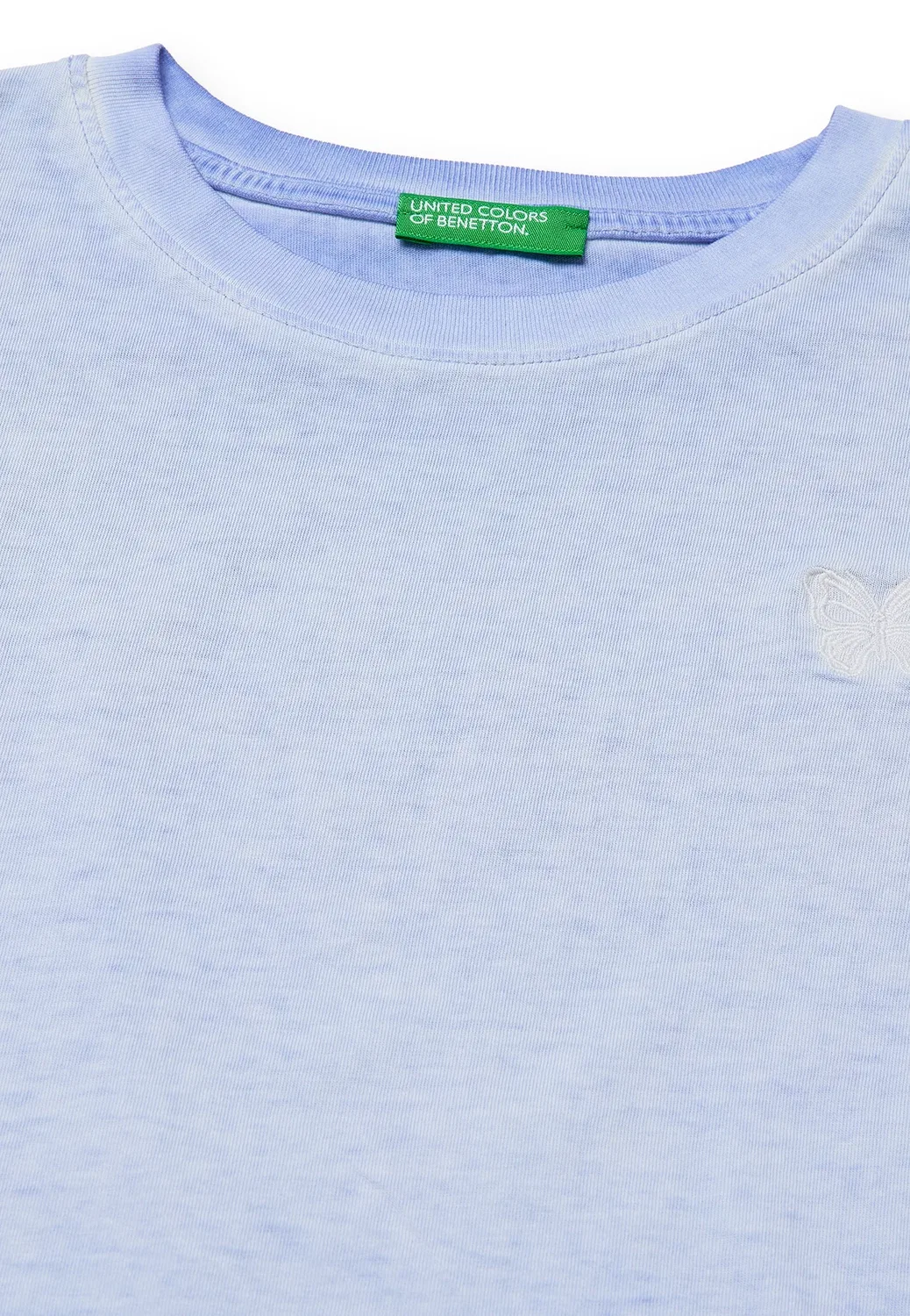 Футболка с принтом и декоративным узлом... - футболка с принтом United Colors Of Benetton, Blue — фото 3