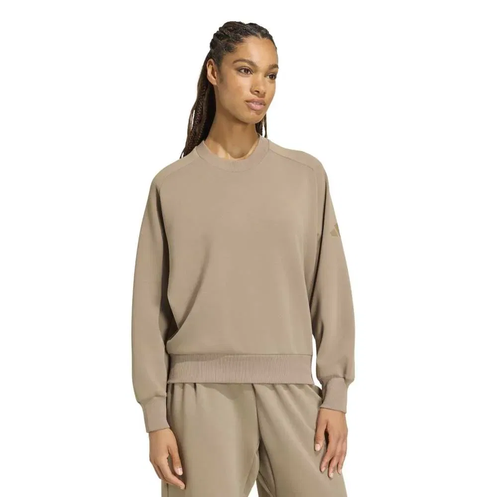 Свитшот свободный Soft Lux Loose Adidas, бежевый