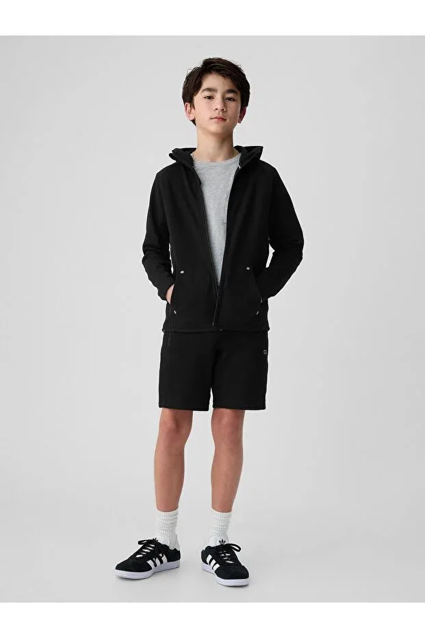 Детское худи для мальчиков с принтом Sportswear Gap, Black-003 — фото 3