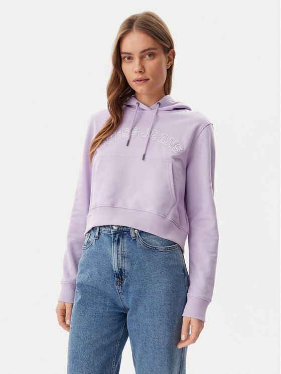 

Толстовка обычного кроя W5GQ22 K68I4 Guess Jeans, фиолетовый