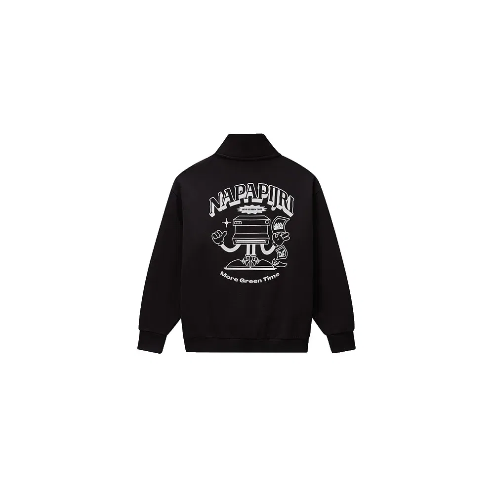 Детское худи для мальчиков Napapijri Tipi Half-Zip Sweatshirt, Black