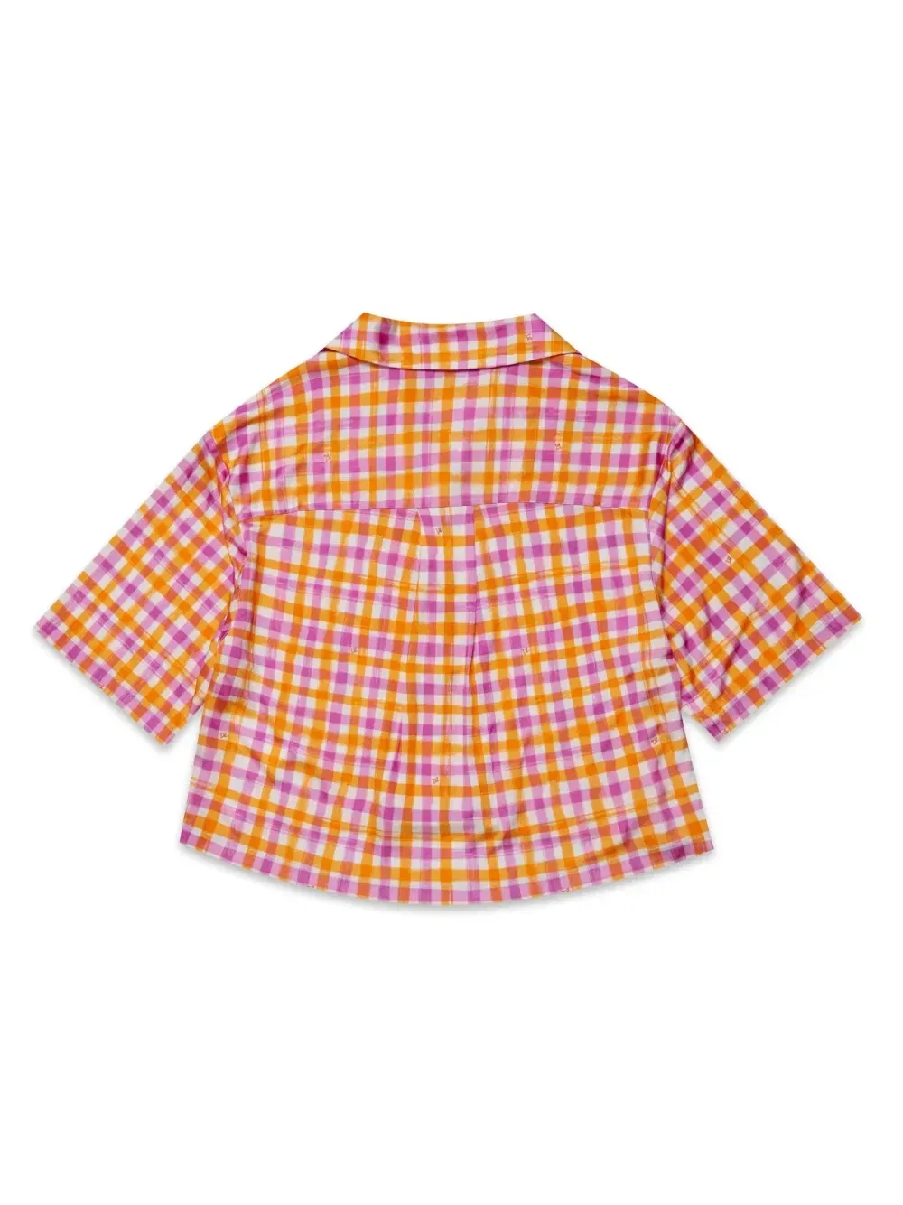 Рубашка в клетку с короткими рукавами Dsquared2 Kids, розовый — фото 2