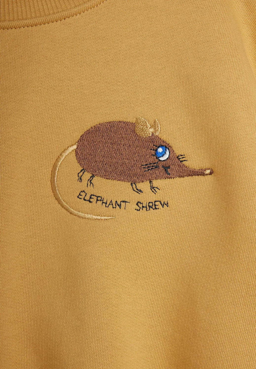 Толстовка унисекс с изображением землеройки и слона Mini Rodini, Beige — фото 4