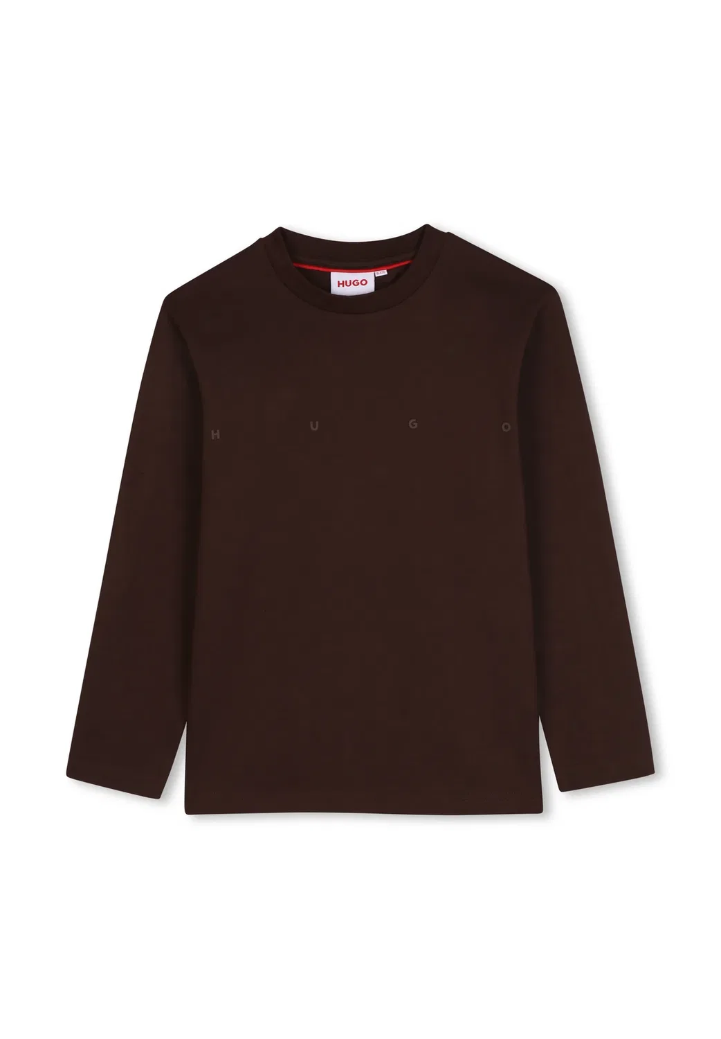 Футболка с длинным рукавом - топ с длинным рукавом Hugo Kids, Chicory Coffee