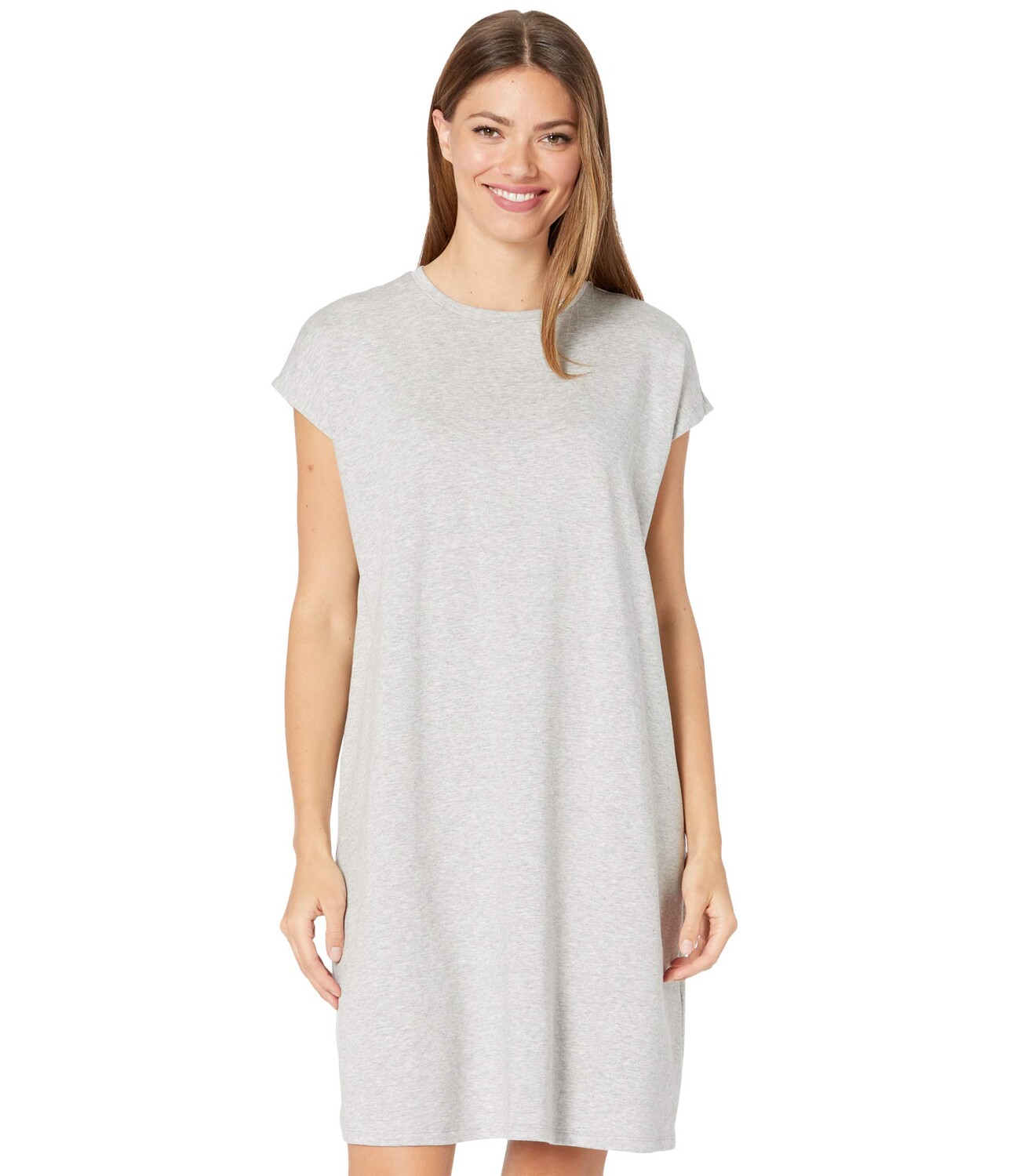 

Платье Eileen Fisher, Tencel Organic Cotton Fleece Crew Neck Boxy Dress