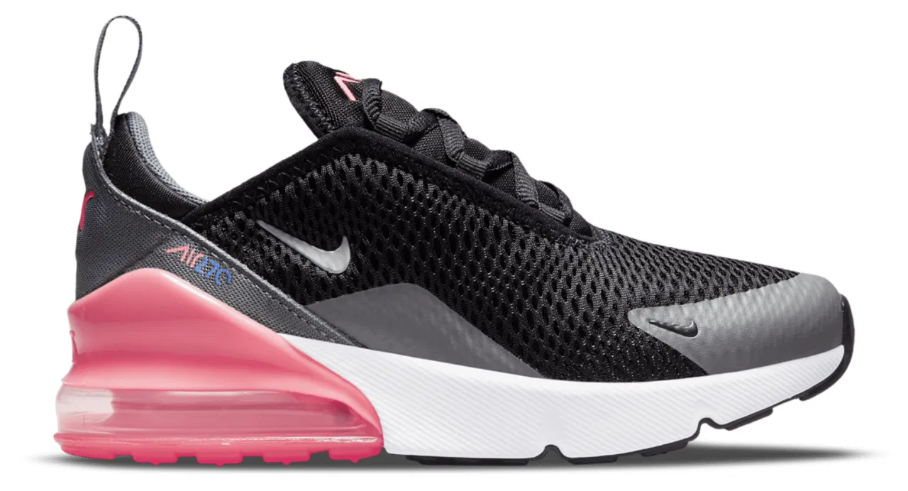 Кроссовки для мальчиков Air Max 270 Nike, цвет Metallic Silver/Black/Smoke Grey