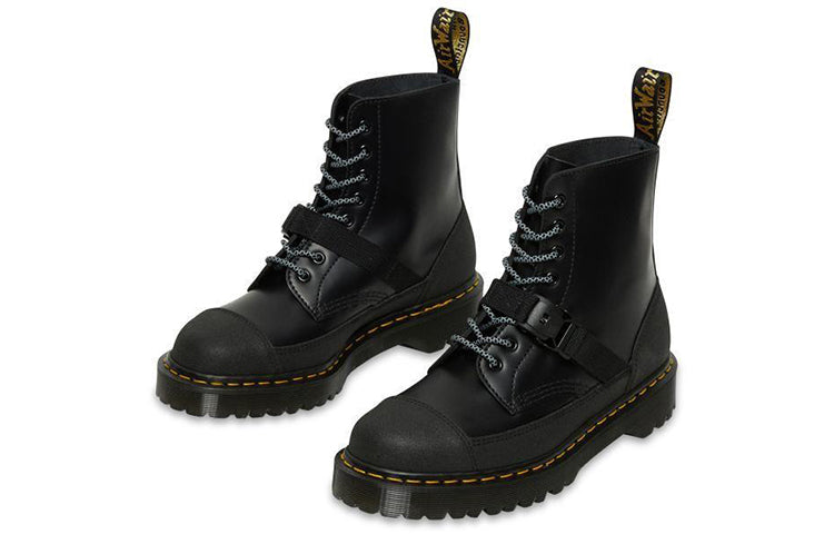 Мужские ботинки Dr.Martens 1460 Bex Made in England кожаные с ремешком, черный — фото 4