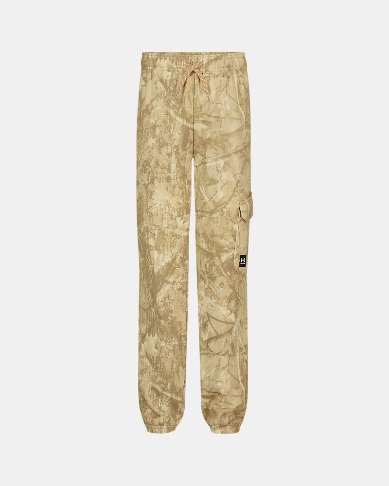 Джоггеры детские 63,5 см с карго-карманом UA Printed Cargo UnderArmour, Field Khaki/White