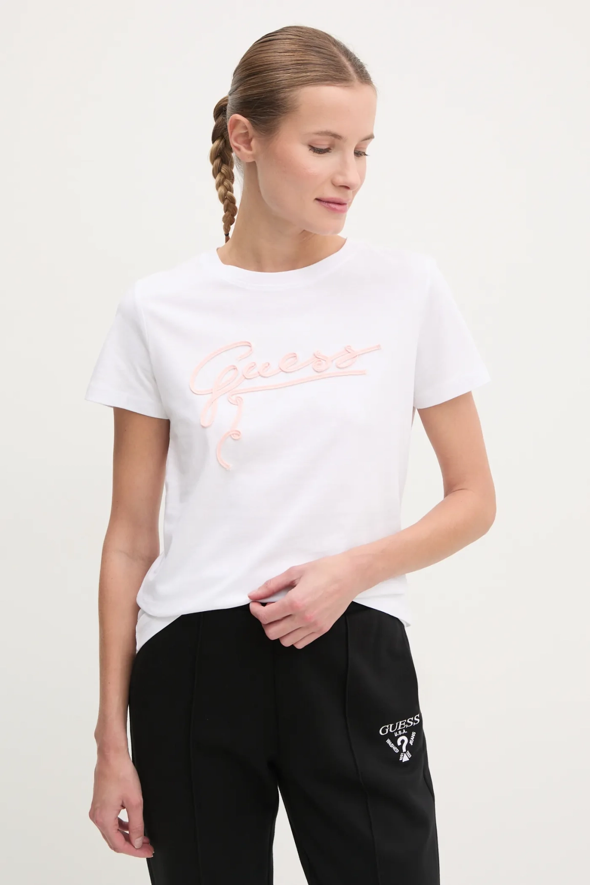 

Футболка MISTY из хлопка Guess, белый