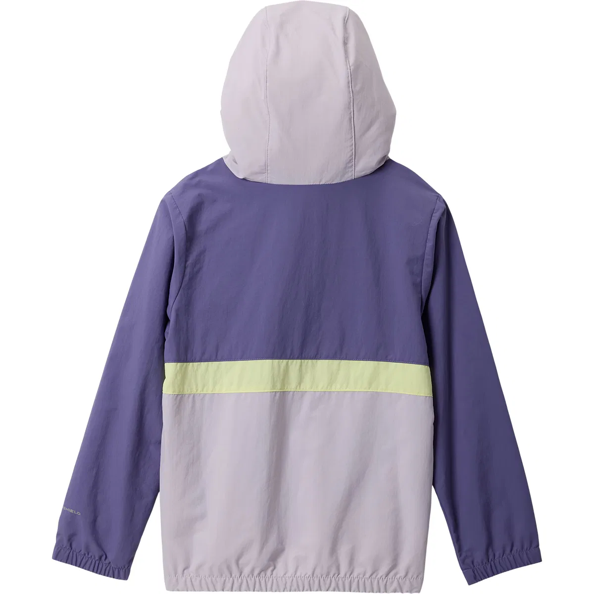 Детская ветровка для мальчиков с водоотталкивающей пропиткой Spire Valley Windbreaker Columbia, Stormwatch/Lavender Pearl/Citron Haze — фото 2