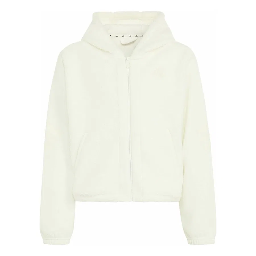 Детская куртка с капюшоном из флиса Jg Fı 3s Fz Hd adidas, Белый