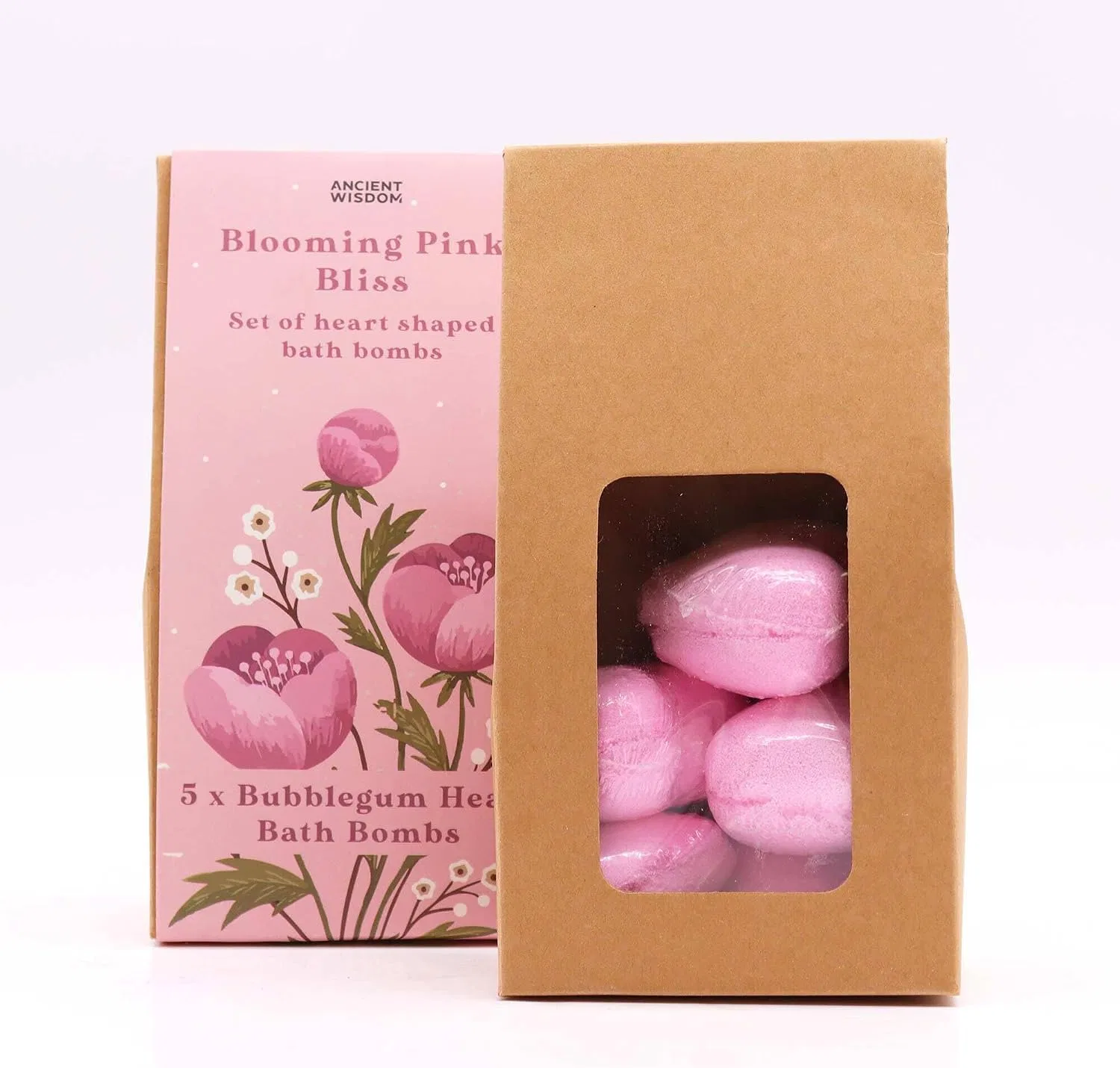 Набор бомбочек для ванны Heart Bath Bombs, Ancient Wisdom, 5 шт, 70 г, Bubble Gum, Rose — фото 4