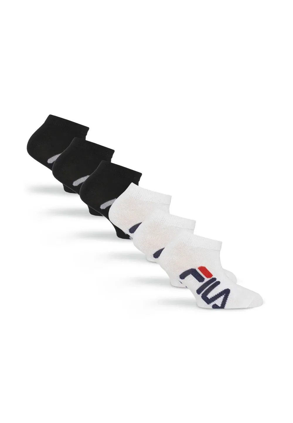 Детский невидимый набор mpack: 6 пар носков унисекс Fila, Anthracite Black