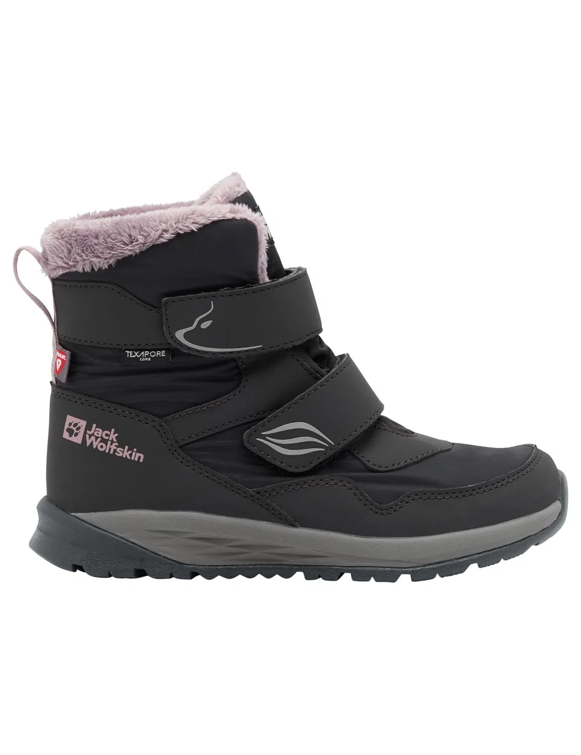 Детские зимние ботинки для девочек Polar Bear-g Texapore Mid Vc K Jack Wolfskin, Phantom — фото 2
