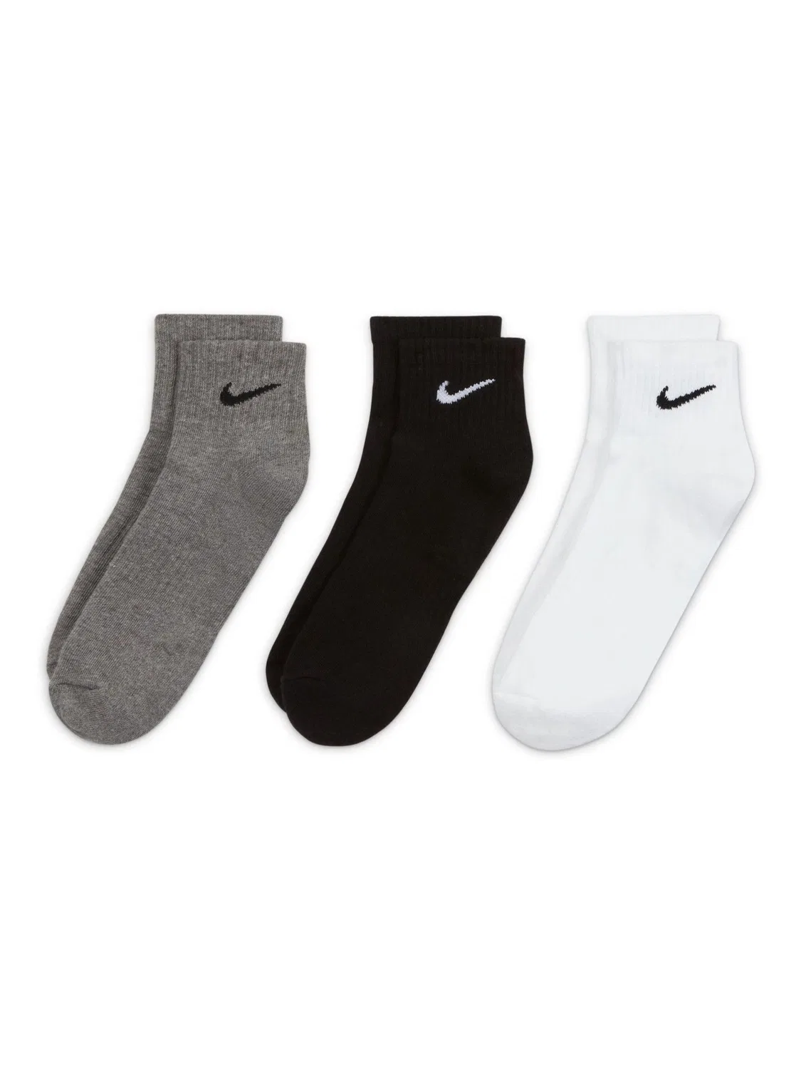 Носки повседневные амортизирующие Nike Everyday Cushioned, серый/черный/белый — фото 2