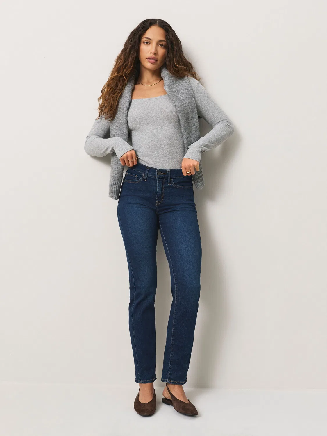 Levi's Eternal Indigo Dark Tint Blue 311 Моделирующие прямые джинсы
