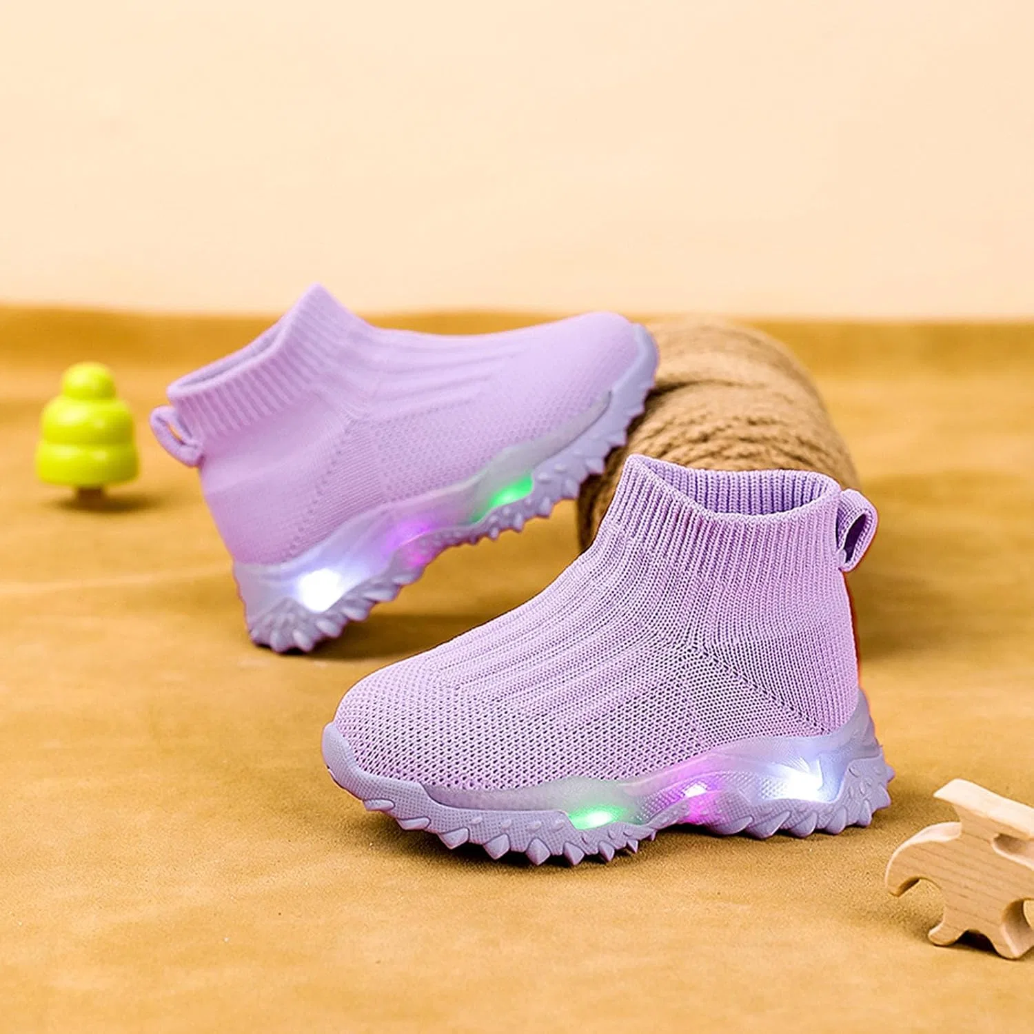 Детские кроссовки для девочек с сетчатым верхом, Purple — фото 3