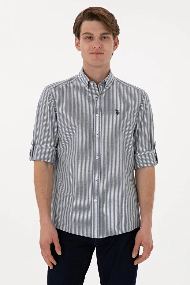 Мужская рубашка с длинным рукавом U.S. Polo Assn., Blue