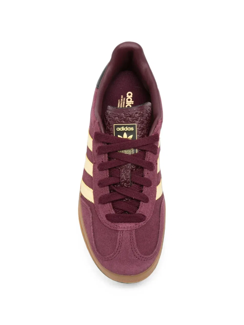 Кроссовки на шнуровке Gazelle Indoor J adidas Kids, фиолетовый — фото 3