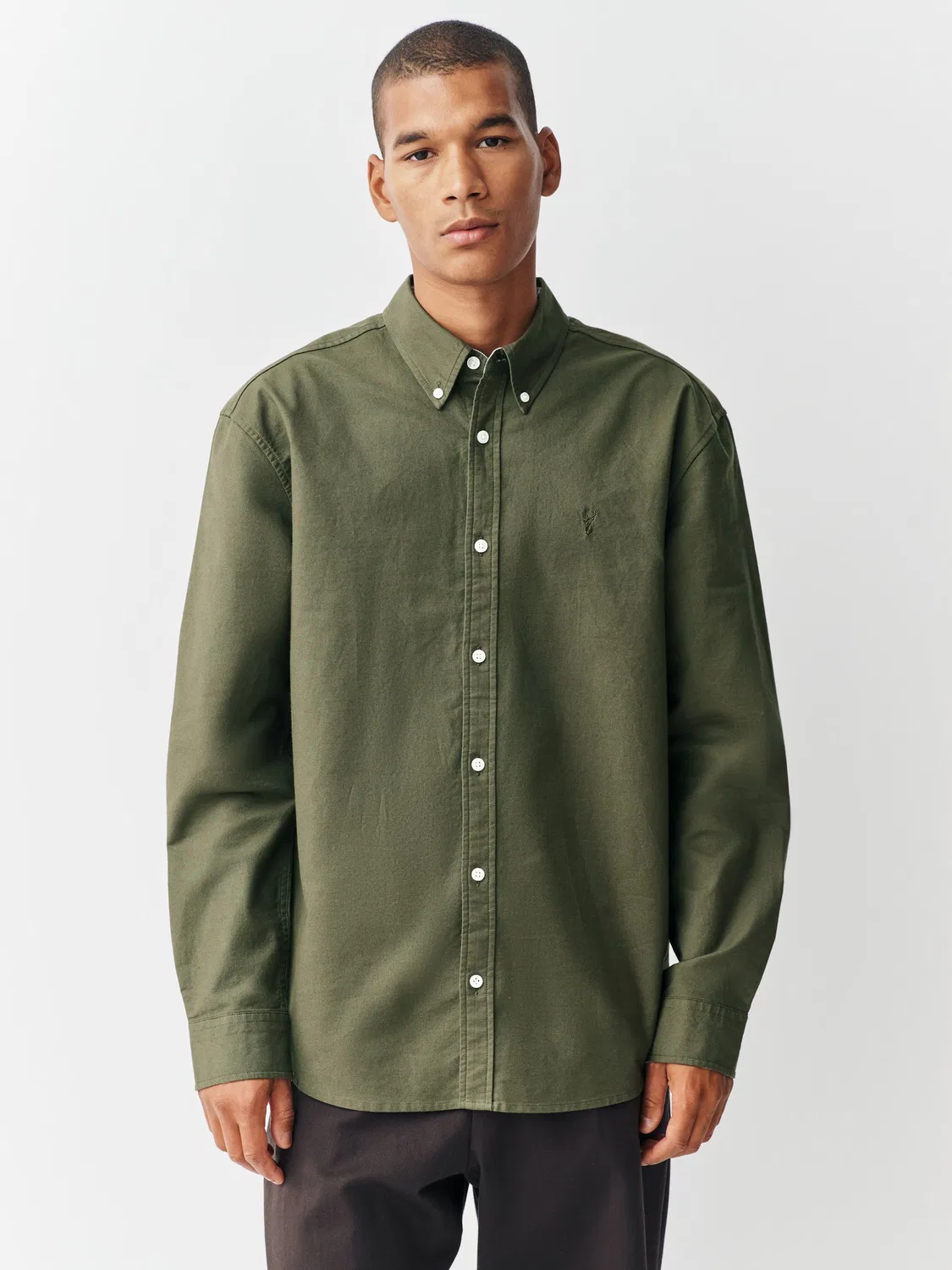 Рубашка оксфорд Dark Green Next