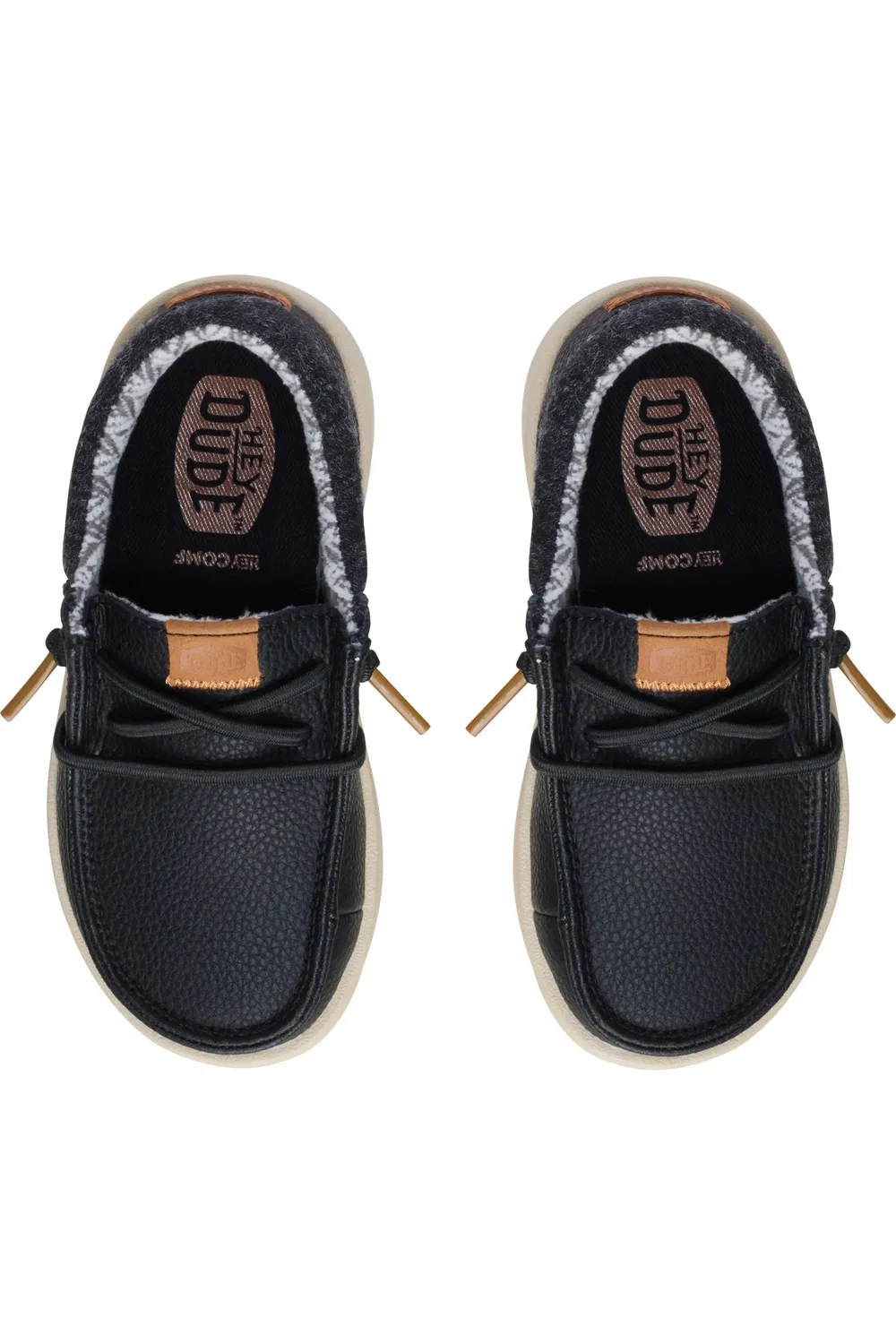 Детские туфли слипоны с узлом-шнуровкой Paul Classic Slip-On Hey Dude, черный — фото 4
