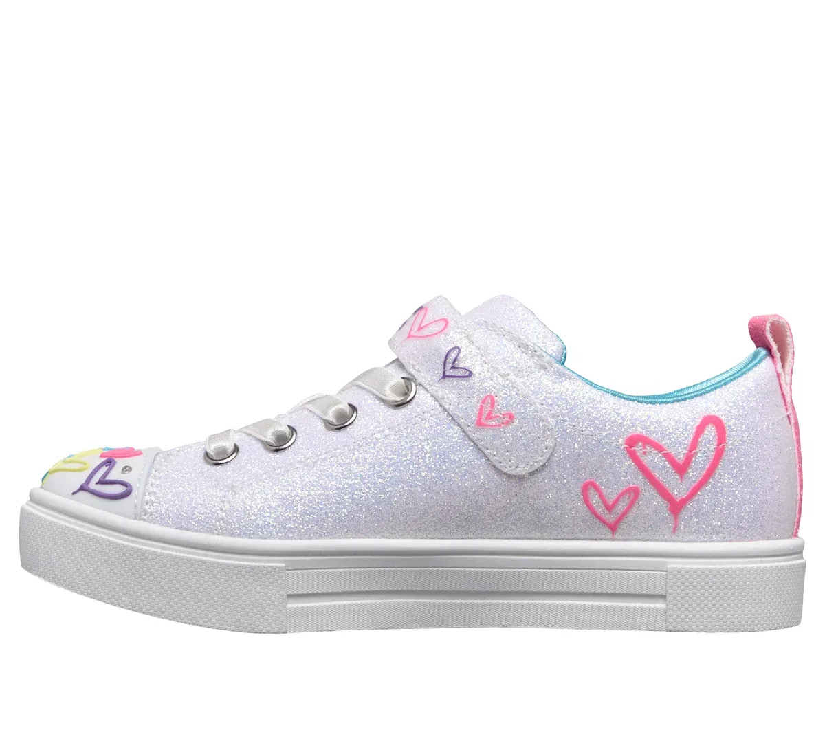 Детские кроссовки Twinkle Toes JGoldcrown Twinkle Sparks - Love Medley Skechers, белый/мультиколор — фото 4