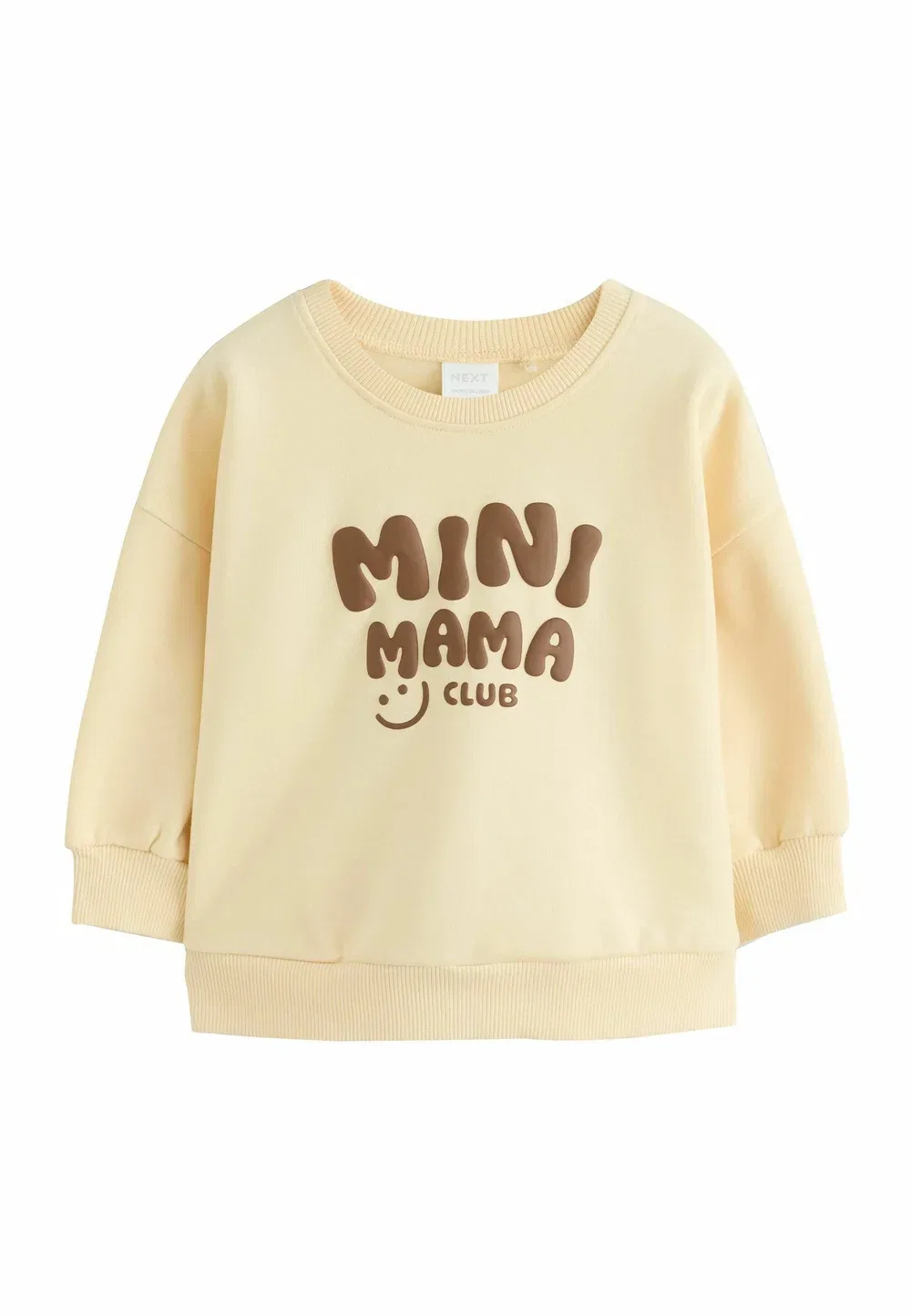 Толстовка с круглым вырезом, стандартного кроя Next, Butter Yellow Mini Mama