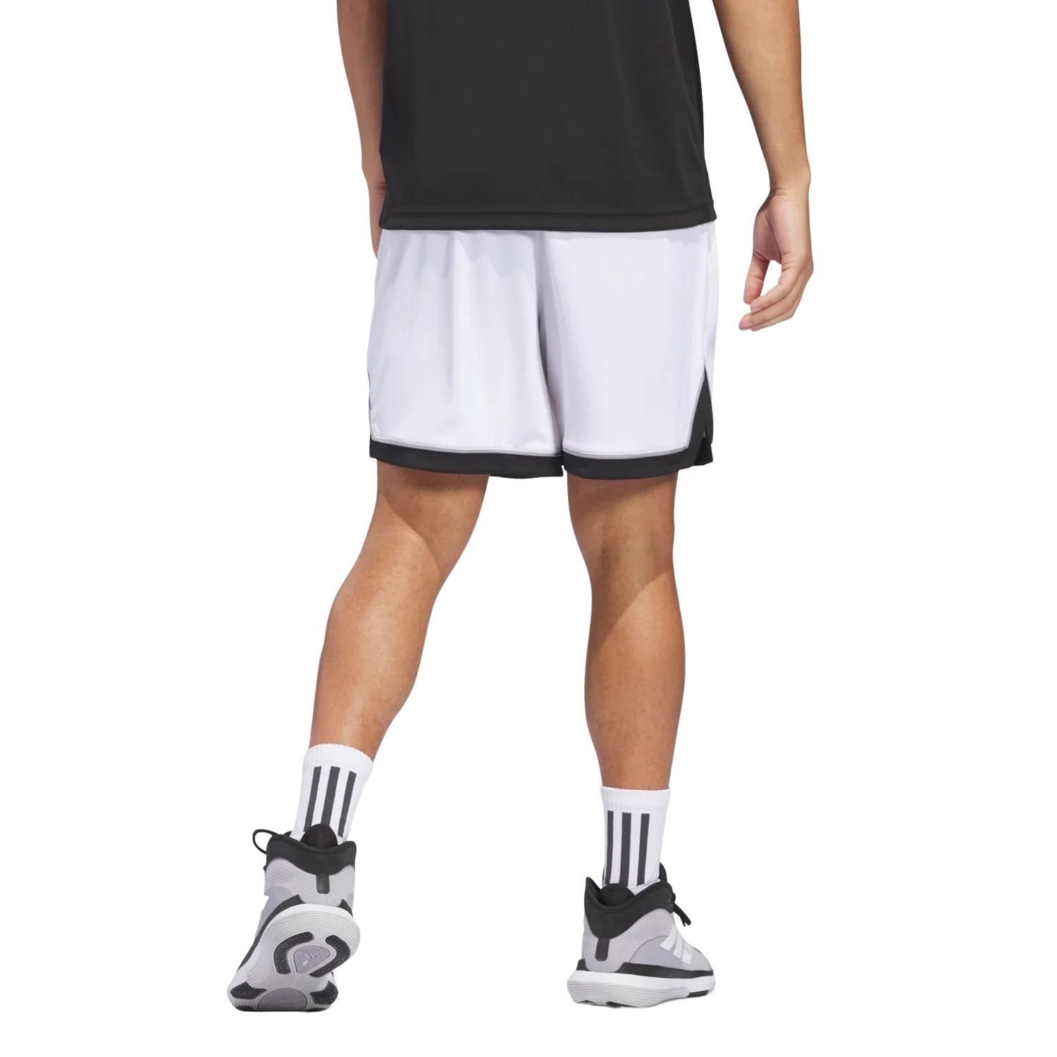 Мужские спортивные шорты с логотипом Adidas Basketball Badge of Sport, белый — фото 3