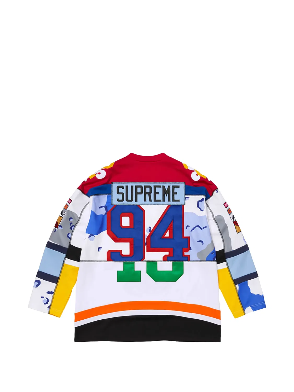 Топ из джерси со вставками Supreme, белый — фото 2