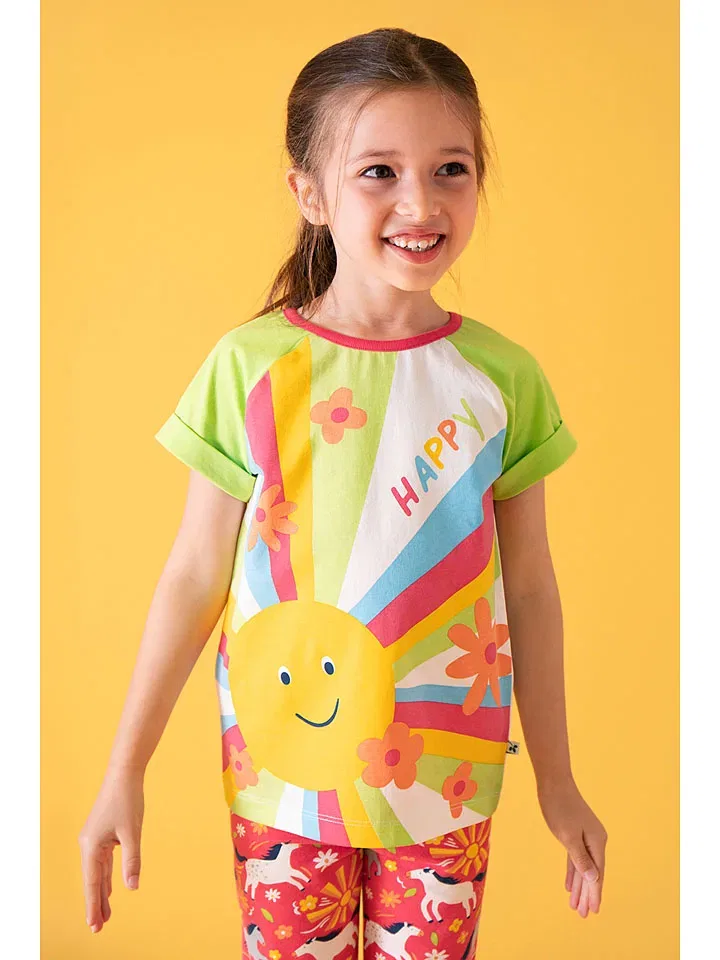 Футболка с принтом Frugi, зеленый — фото 2