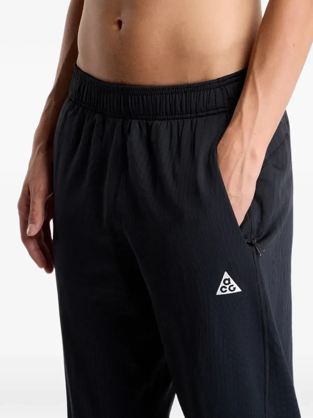 Штаны тренировочные Wolf Grid Therma-FIT Nike, черный — фото 4