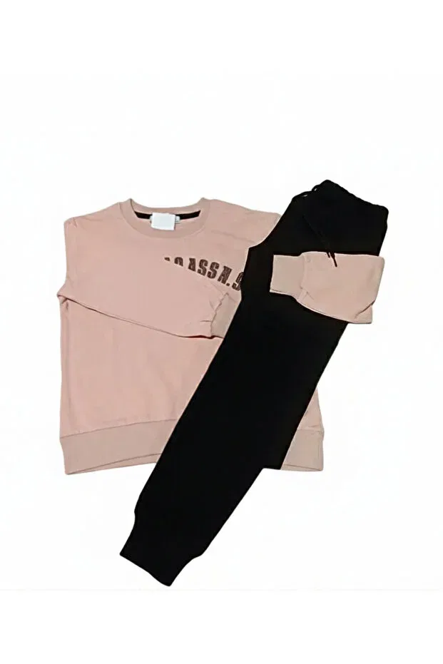 Детский спортивный комплект для девочек с принтом Ay, Powder Pink — фото 2