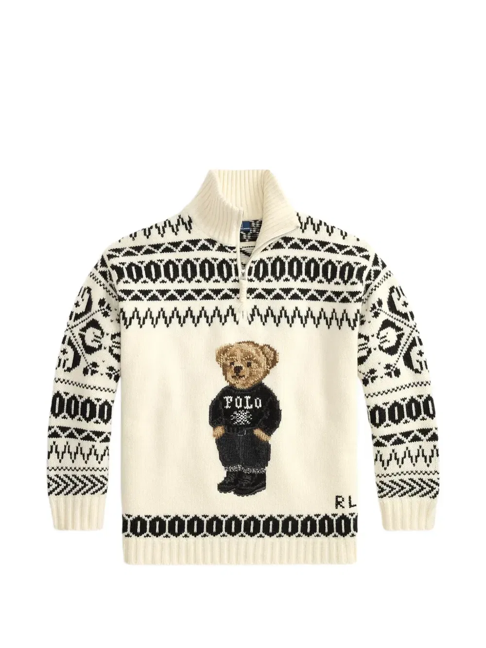 Свитер Polo Bear вязки интарсия POLO RALPH LAUREN, бежевый
