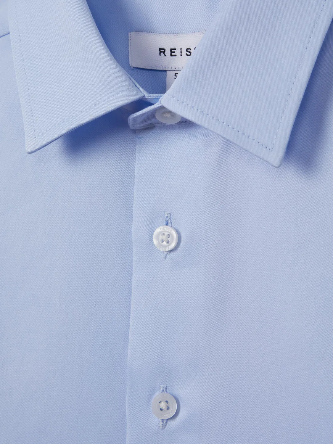 Рубашка Slim Fit из хлопка, Remote Reiss, Soft Blue — фото 4