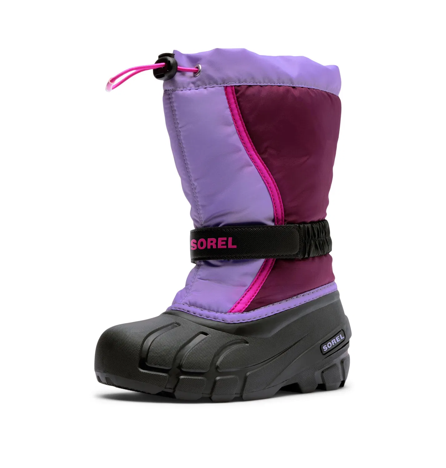 Детские зимние ботинки для мальчиков Flurry Sorel, Purple Dahlia Paisley Purple Toddler Collection 2024
