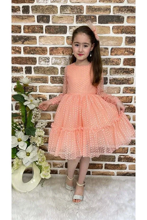 Детское платье для девочек кружевное Katkat princess lace buckle Mnk, Somon