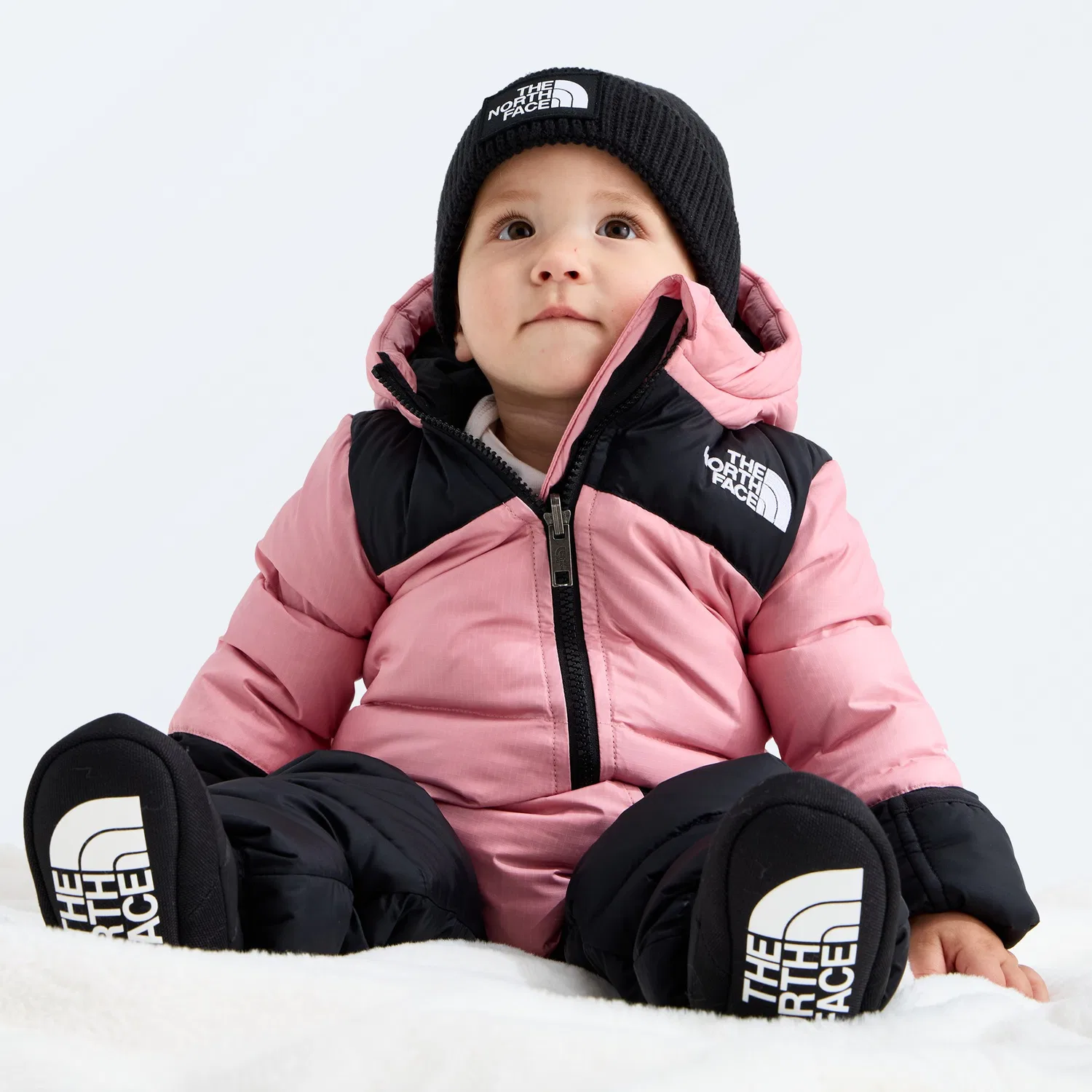 Комбинезон-боди утепленный на пуху 1996 Retro Nuptse The North Face, Primrose — фото 4