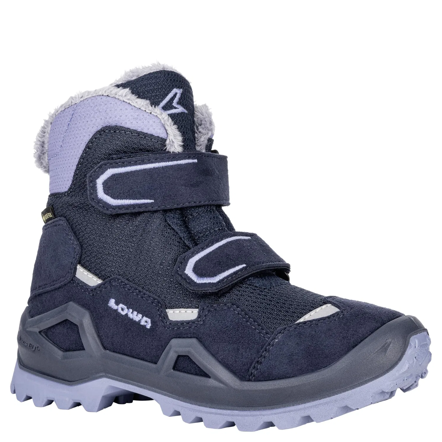 Детские ботинки для мальчиков с принтом Milo Evo Gtx Mid Jr LOWA, Black Orange — фото 4