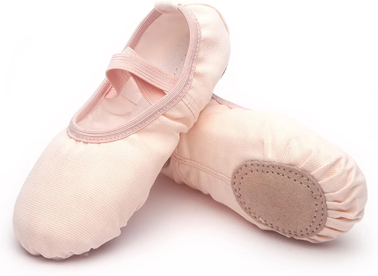 Детские балетки для девочек с гибкой подошвой, Beige — фото 4