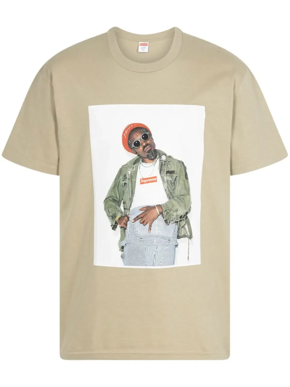 Футболка Andre 3000 хлопковая Supreme, нейтральные