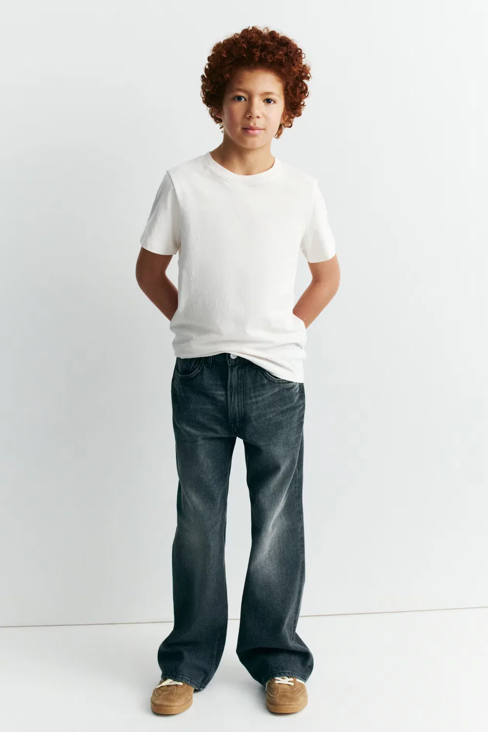 Свободные джинсы-клеш H&M, Dunkelgrau