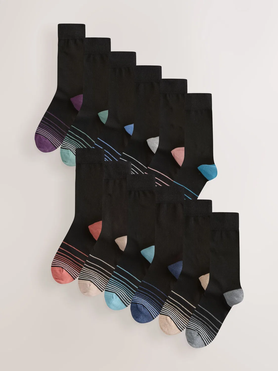 Носки, хлопковые, Black Colour Ombre Next, черный