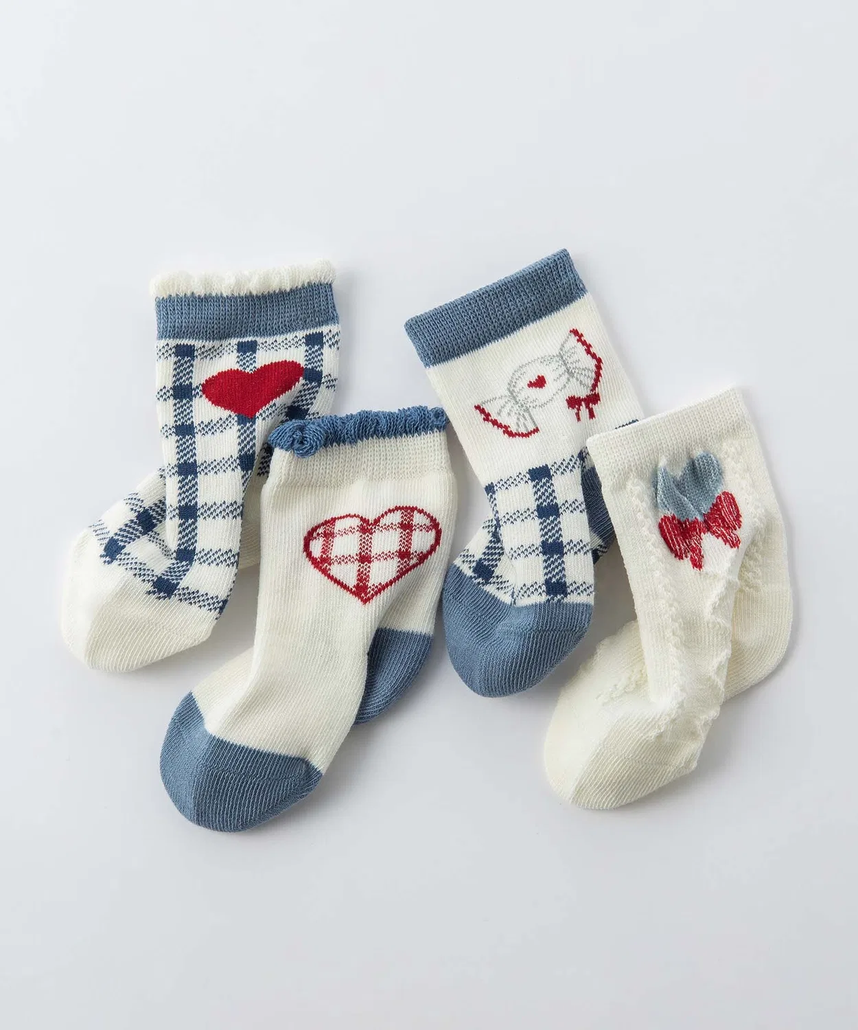 Детские носки с принтом, комплект из 4 пар, mosox, Blue