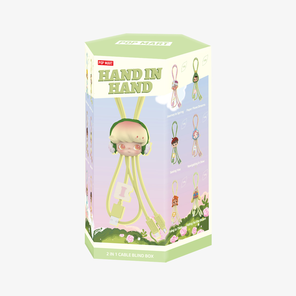 

Сюрприз-бокс с кабелем и держателем Pop Mart Hand in Hand Series